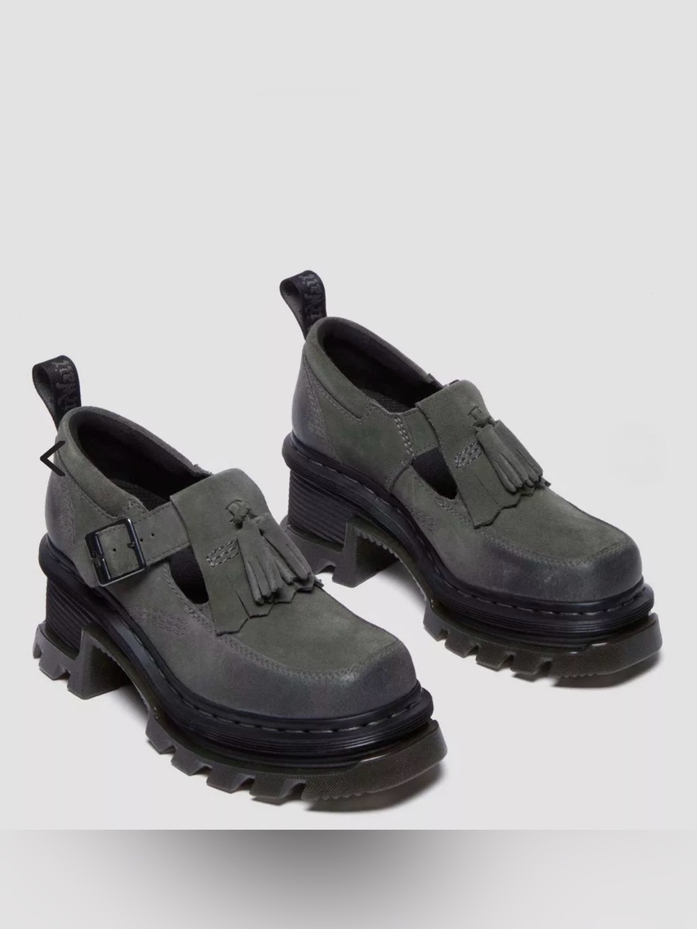 Dr Martens Corran Suede Mary Jane Heeled Shoes